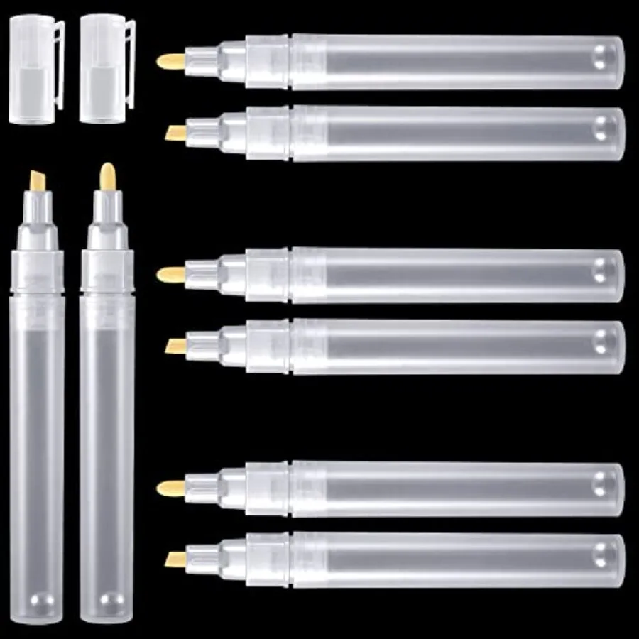 Set of 6 Empty Fillable Pen 3 mm 6 Mm, Refillable Paint Pen Blank Round Tilted Flat Head Refillable Paint Markers Fine Tip Acry
Set of 6 Empty Fillable Pen 3 mm 6 Mm, Refillable Paint Pen Blank Round Tilted Flat Head Refillable Paint Markers Fine Tip Acry