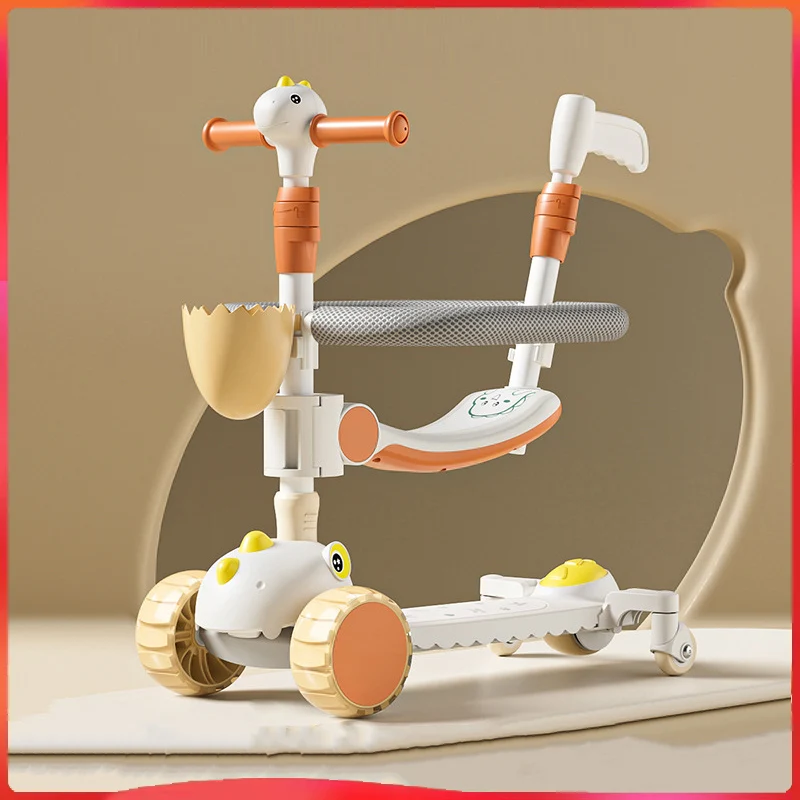 Детский самокат в форме динозавра для детей 1-3-6 лет, новая раздвижная тележка для сидения и ездывания
Детский самокат в форме динозавра для детей 1-3-6 лет, новая раздвижная тележка для сидения и ездывания