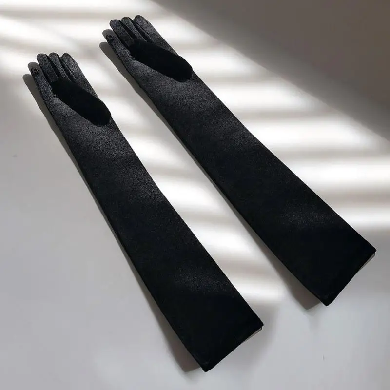 Spring Autumn Women Gold Long Gloves 52cm Long Dinner Dress Gloves Black Warm Elastic Warm Driving Gloves
Spring Autumn Women Gold Long Gloves 52cm Long Dinner Dress Gloves Black Warm Elastic Warm Driving Gloves