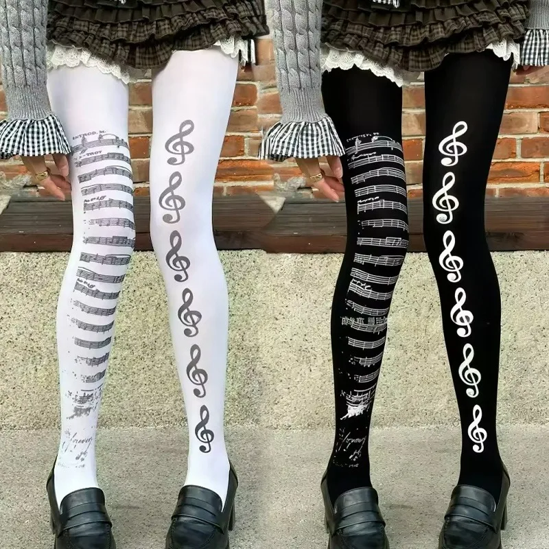 Y2K Music Note Tight Women Piano Pattern Leggings Retro 2000s Fashion Pantyhose Subculture Stretchy Elastic Stocking Women Girls
Y2K Music Note Tight Women Piano Pattern Leggings Retro 2000s Fashion Pantyhose Subculture Stretchy Elastic Stocking Women Girls