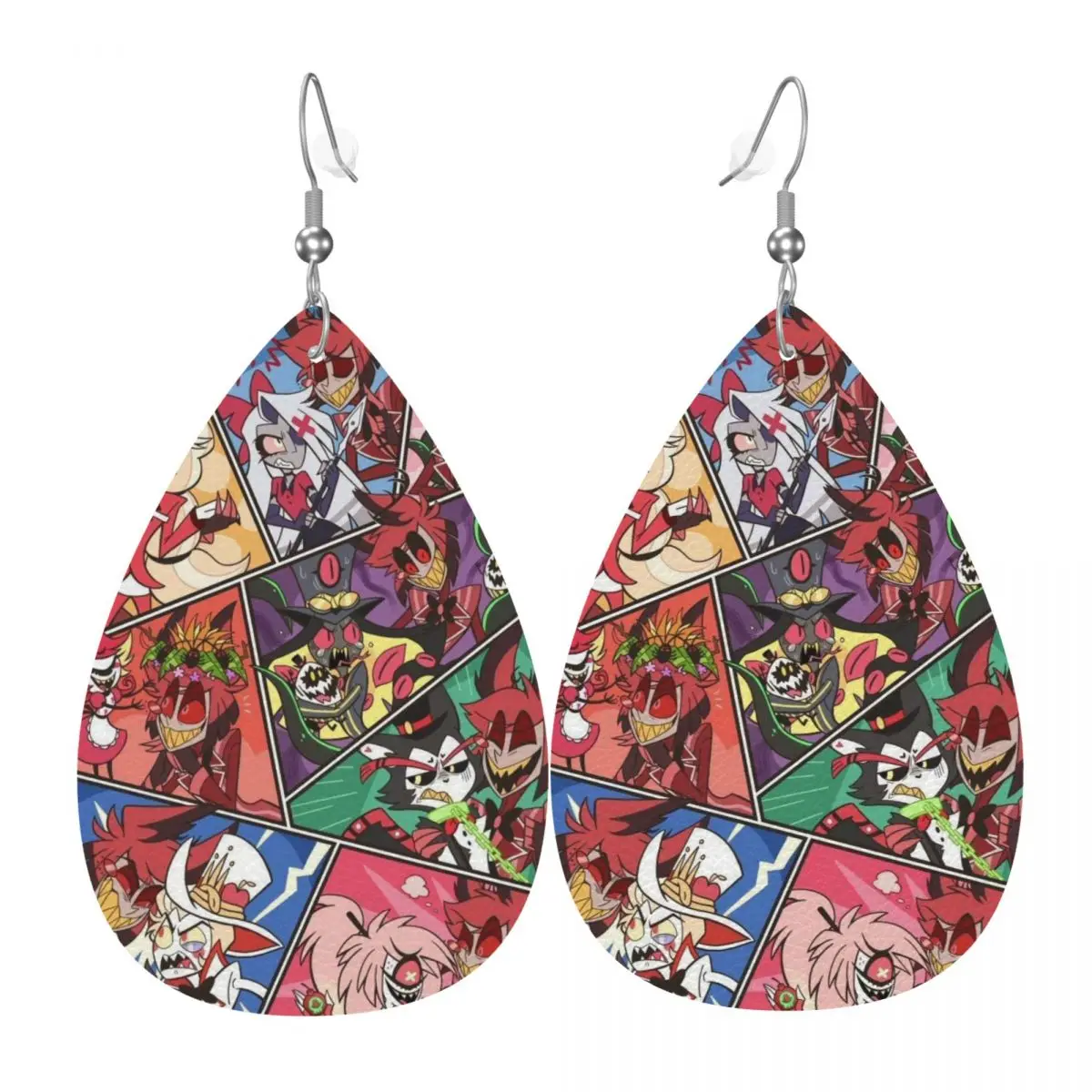 Custom Drop Dangle Earrings Hazbins Hotels Comic Wallpaper Leather Teardrop Earrings PVC Leather for Gifts Dainty Jewelry
Custom Drop Dangle Earrings Hazbins Hotels Comic Wallpaper Leather Teardrop Earrings PVC Leather for Gifts Dainty Jewelry
