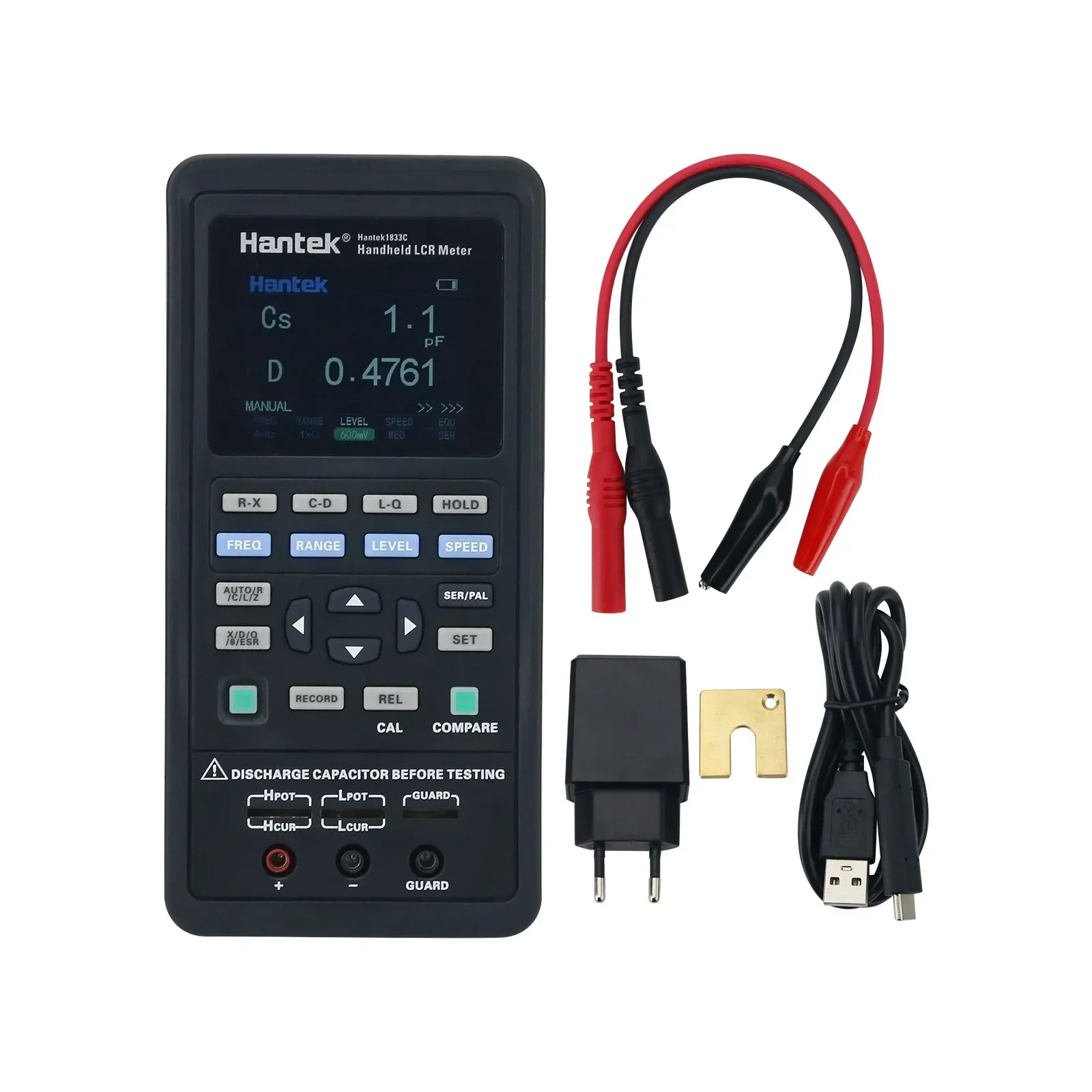 Hantek 1833C Portable Handheld LCR Meter 2.8-inch TFT LCD Display for Inductance Capacitance Resistance Testing
Hantek 1833C Portable Handheld LCR Meter 2.8-inch TFT LCD Display for Inductance Capacitance Resistance Testing