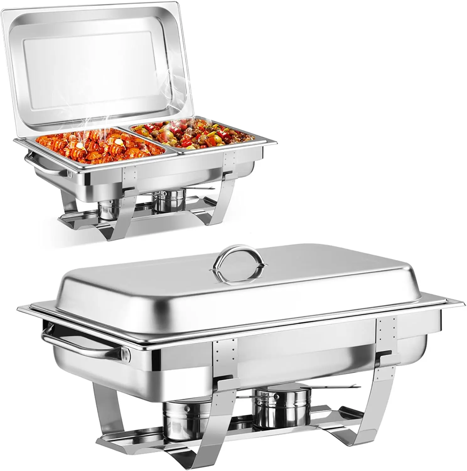 Giantex Chafing Dishes for Buffet, 2 Pack 9 Qt Stainless Steel Buffet Dish Servers, Half Size Food Pans, Water Pan, Fuel Holders
Giantex Chafing Dishes for Buffet, 2 Pack 9 Qt Stainless Steel Buffet Dish Servers, Half Size Food Pans, Water Pan, Fuel Holders