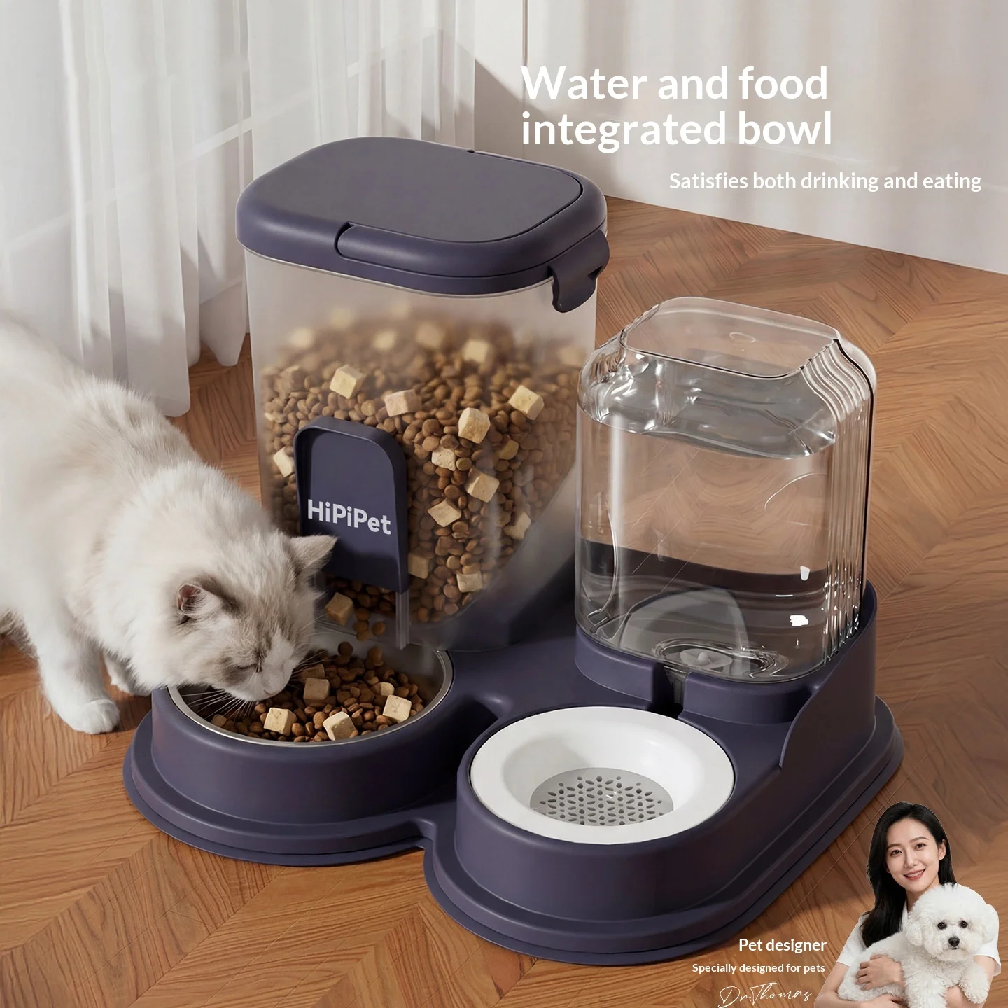 Anti-Bacterial Stainless Steel 2-in-1 Cat Dog Bowl, Suction Cup Non-Slip, Automatic Waterer & Feeder for Kibble, Food Dispenser
Anti-Bacterial Stainless Steel 2-in-1 Cat Dog Bowl, Suction Cup Non-Slip, Automatic Waterer & Feeder for Kibble, Food Dispenser