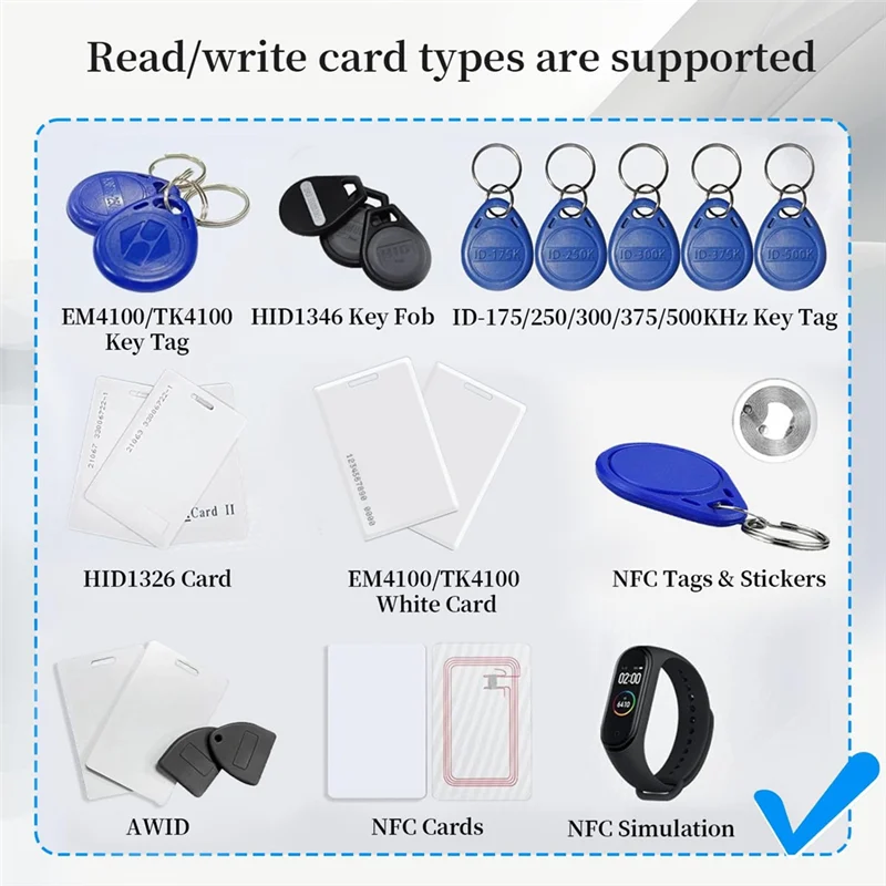 Дубликатор смарт-карт ELECT, RFID-считыватель, писатель, полнофункциональный RFID-эмулятор, RFID-писатель, копир, замена IC-карты с несколькими идентификаторами
Дубликатор смарт-карт ELECT, RFID-считыватель, писатель, полнофункциональный RFID-эмулятор, RFID-писатель, копир, замена IC-карты с несколькими идентификаторами