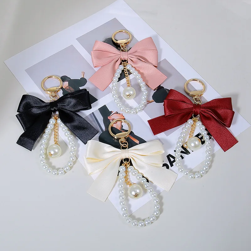 Women's Pendant Large-sized Cute Fabric Bow Pearl Chain Keychain Car Key Pendant Decorative Mobile Phone Lanyard For Funny Girl
Women's Pendant Large-sized Cute Fabric Bow Pearl Chain Keychain Car Key Pendant Decorative Mobile Phone Lanyard For Funny Girl