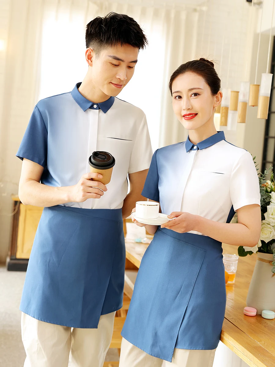 2023 New Fashion Restaurant Short Sleeve Waiter Shirt+Apron Set Men and Women Coffee Hotel Working Uniform Cake Shop Workwear
2023 New Fashion Restaurant Short Sleeve Waiter Shirt+Apron Set Men and Women Coffee Hotel Working Uniform Cake Shop Workwear