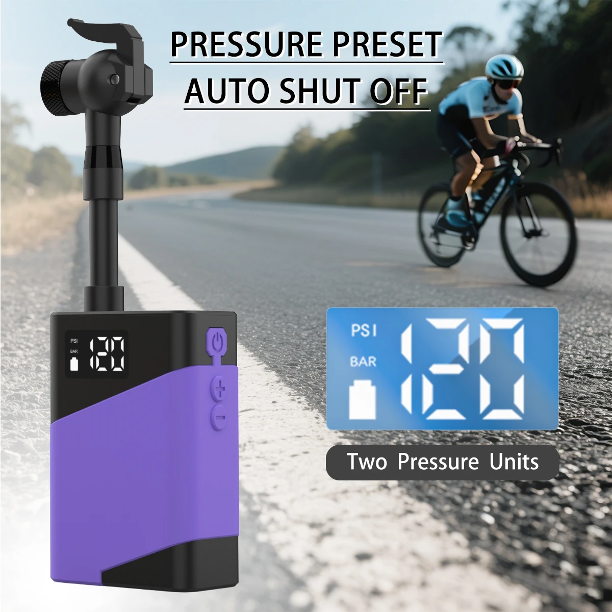 120PSI Portable Pocket Mini Bike Electric Air Pump Schrader Presta Valve MTB Rechargeable Compressor Tire Inflator Cycling Pump
120PSI Portable Pocket Mini Bike Electric Air Pump Schrader Presta Valve MTB Rechargeable Compressor Tire Inflator Cycling Pump