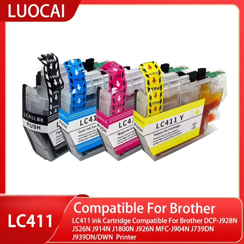 LC411 ink Cartridge Compatible For Brother DCP-J928N J526N J914N J1800N J926N MFC-J904N J739DN J939DN/DWN Printer
LC411 ink Cartridge Compatible For Brother DCP-J928N J526N J914N J1800N J926N MFC-J904N J739DN J939DN/DWN Printer