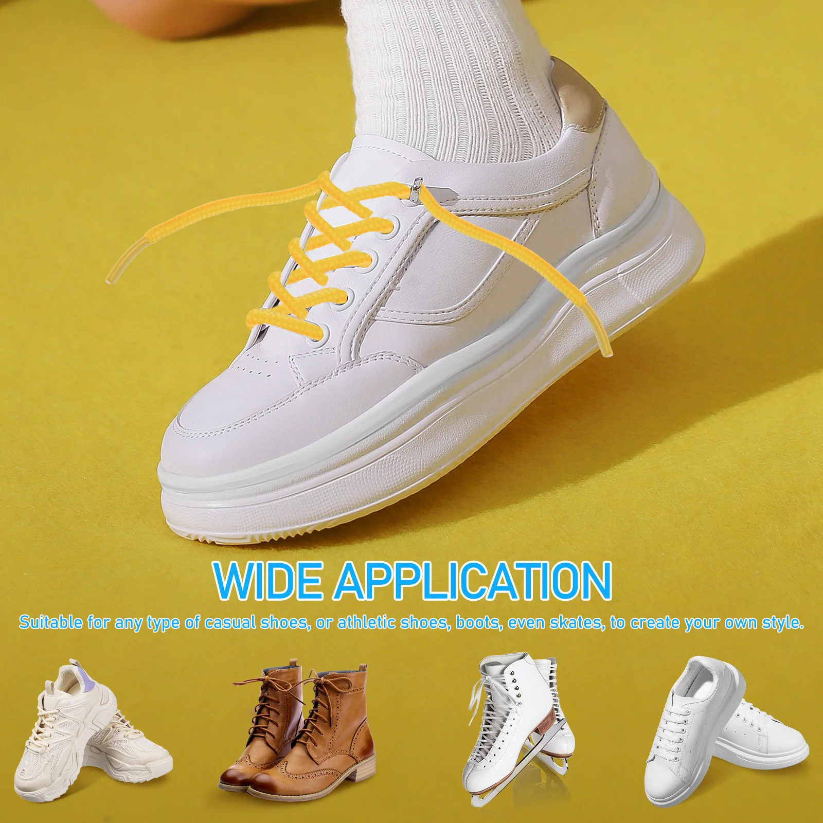 30pcs Colored Shoelaces Round Elastic Shoe Laces Strings Soft Durable Polyester Casual Athletic Shoes Boot Skates Decoration
30pcs Colored Shoelaces Round Elastic Shoe Laces Strings Soft Durable Polyester Casual Athletic Shoes Boot Skates Decoration