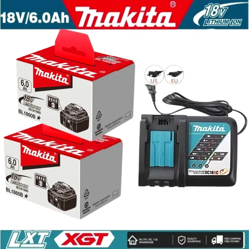 Original Makita battery, 18V 6000mAh rechargeable battery, power tool BL1830,BL1840B,BL1850,BL1860B,Makita 18V lithium battery
Original Makita battery, 18V 6000mAh rechargeable battery, power tool BL1830,BL1840B,BL1850,BL1860B,Makita 18V lithium battery