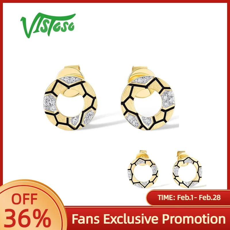 VISTOSO настоящие серьги-гвоздики из желтого золота 14 карат 585, серьги-гвоздики для женщин, сверкающие бриллианты, шестигранный узор, черная эмаль, геометрические ювелирные изделия
VISTOSO настоящие серьги-гвоздики из желтого золота 14 карат 585, серьги-гвоздики для женщин, сверкающие бриллианты, шестигранный узор, черная эмаль, геометрические ювелирные изделия