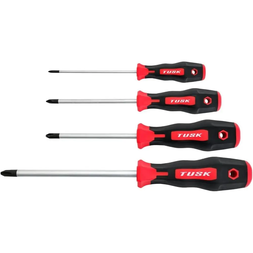 4-Piece Magnetic Screwdriver Set with #0, #1, #2, #3 Tips and Ergonomic Grips
4-Piece Magnetic Screwdriver Set with #0, #1, #2, #3 Tips and Ergonomic Grips