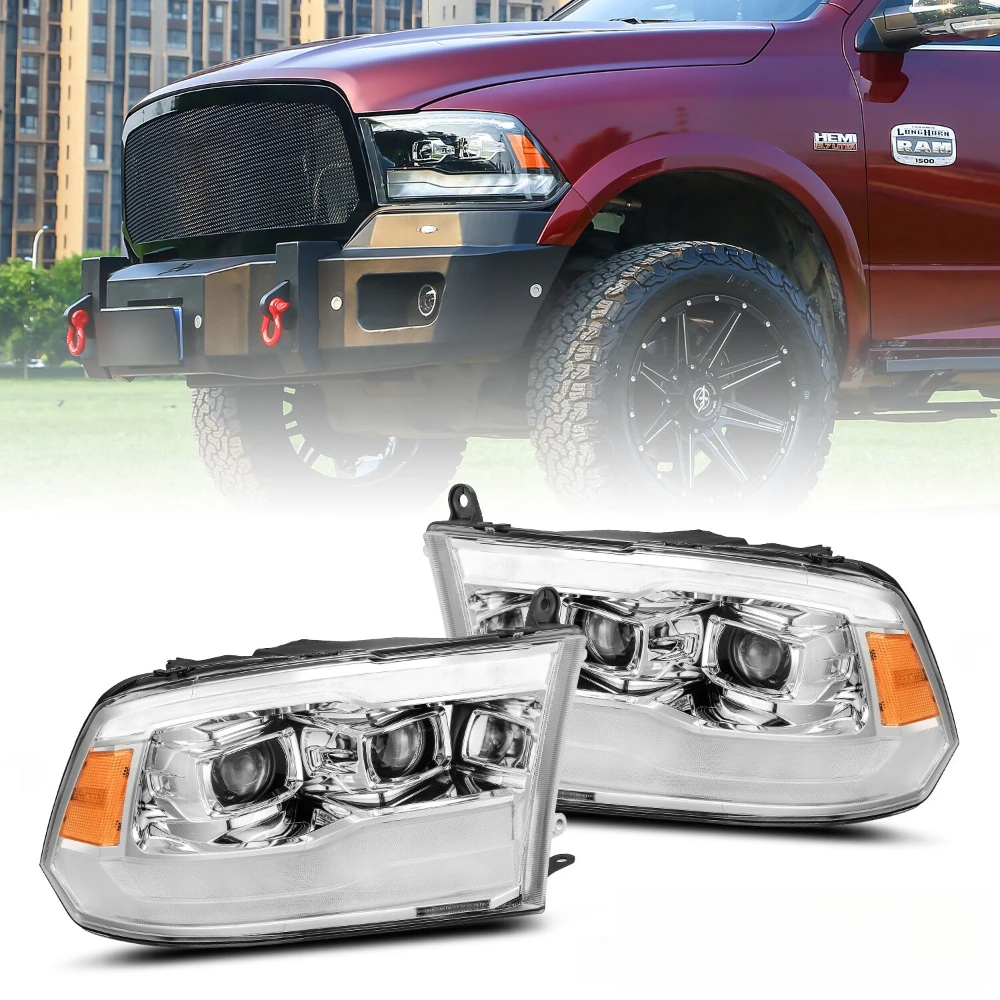 For 2013-2018 Ram Stock Projector Model Chrome DRL Stock Projector Headlights
For 2013-2018 Ram Stock Projector Model Chrome DRL Stock Projector Headlights