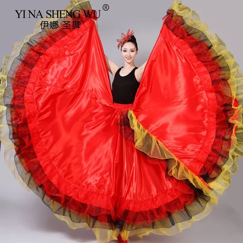Adult Women Belly Dance Costumes Lady Spanish Bullfighting Dance Skirt Opening Dance Red Big Swing Skirt Performance Gypsy Wear
Adult Women Belly Dance Costumes Lady Spanish Bullfighting Dance Skirt Opening Dance Red Big Swing Skirt Performance Gypsy Wear