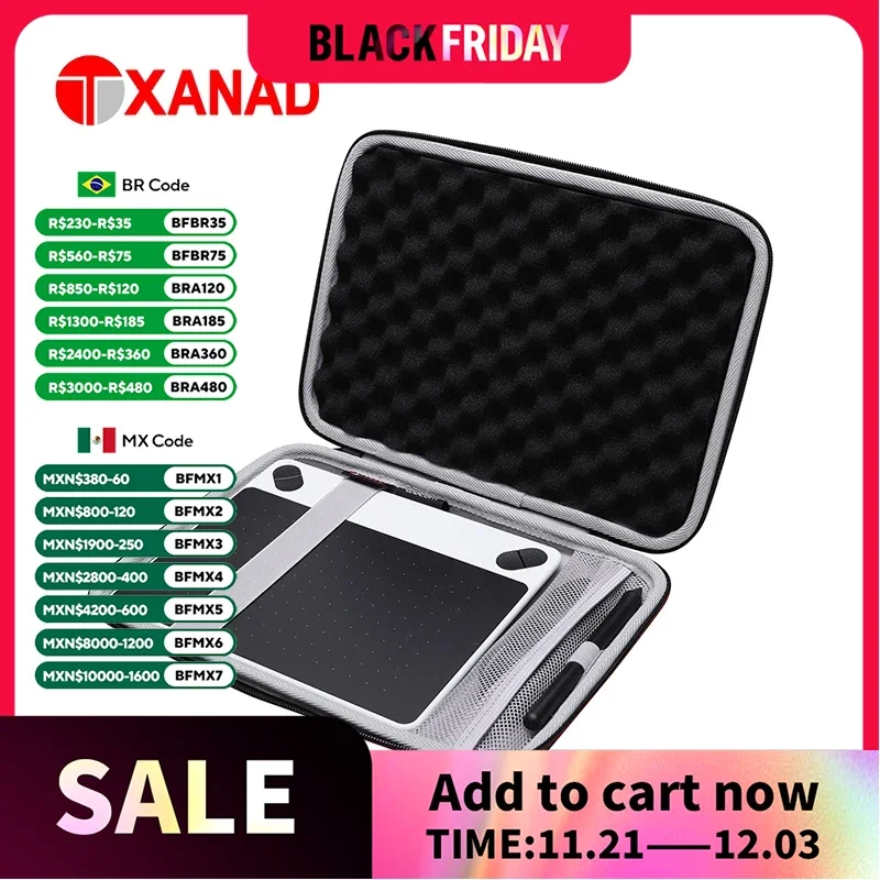XANAD EVA Hard Case for Wacom CTL-490DW-S/CTL-490DB-S/CTL4100 Graphics Drawing Tablet Protective Carrying Storage Bag
XANAD EVA Hard Case for Wacom CTL-490DW-S/CTL-490DB-S/CTL4100 Graphics Drawing Tablet Protective Carrying Storage Bag