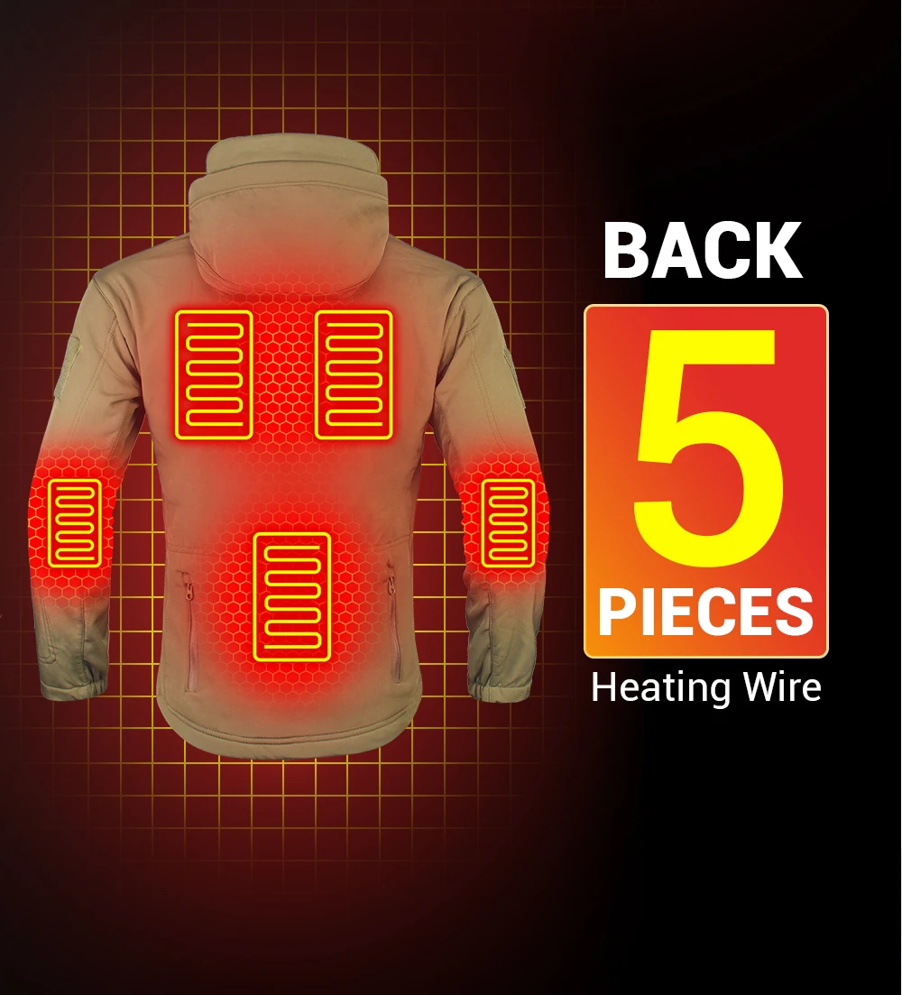 7-zone USB heating jacket for men's and women's waterproof winter warm electric washing jacket for warmth men's winter jacket 32 S09626a9c393b4d4abc3adc9e74fabdcfj