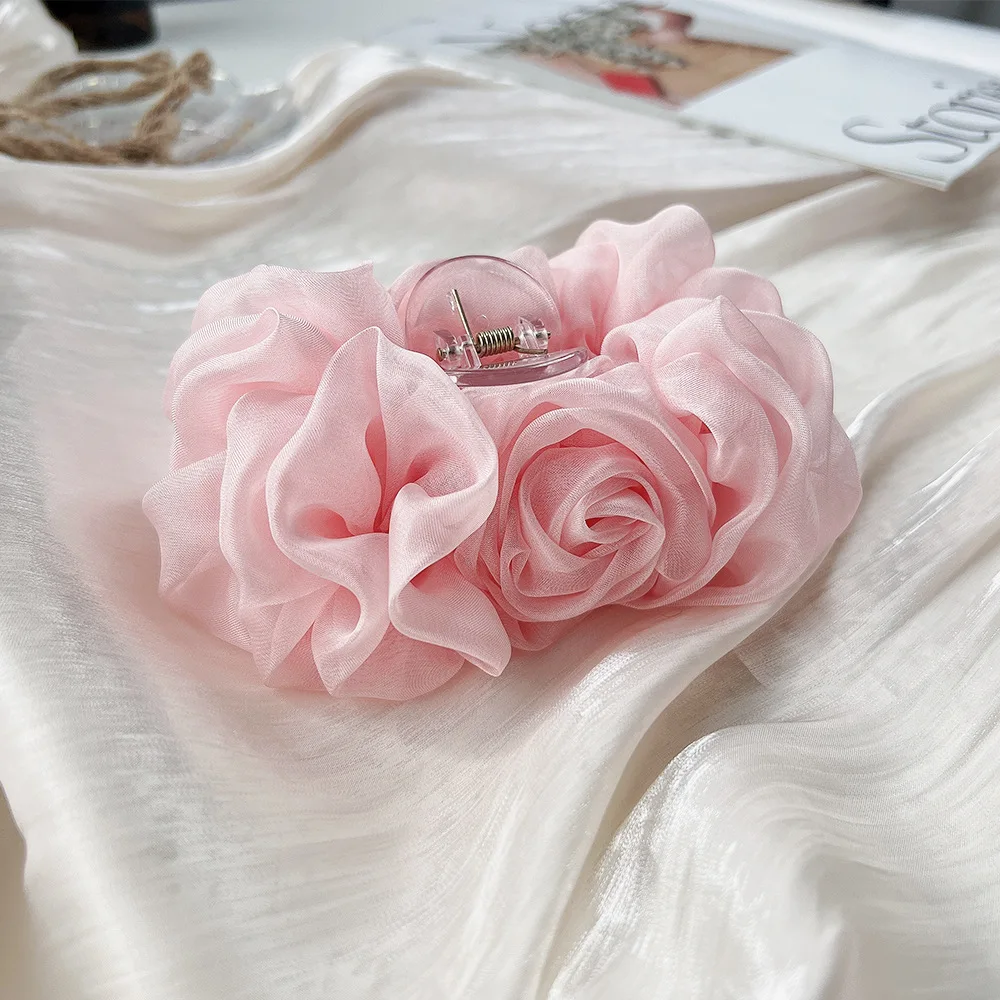 Spring Chiffon Hair Claw Folded Clip Korean Style Rose Flower Non-Damaging Women Hair Accessories Hair Clips for Women
Spring Chiffon Hair Claw Folded Clip Korean Style Rose Flower Non-Damaging Women Hair Accessories Hair Clips for Women