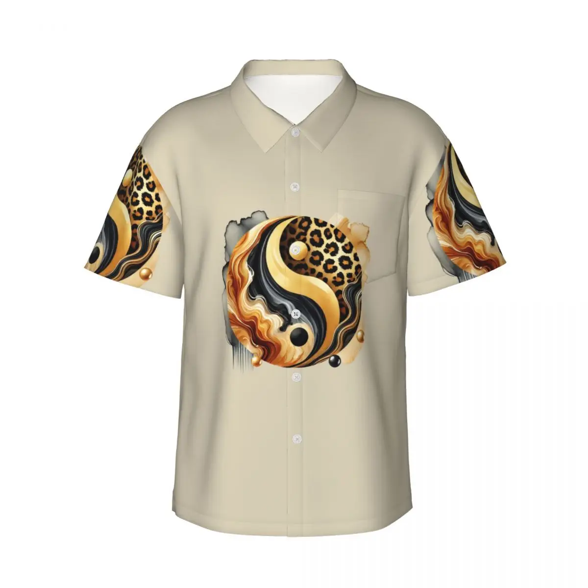 Leopard Yin Yang Luxury Gold Marble Balance Design Men's Shirts Hawaiian Short Sleeve Shirt Fashion Lapel Tops for Summer Beach
Leopard Yin Yang Luxury Gold Marble Balance Design Men's Shirts Hawaiian Short Sleeve Shirt Fashion Lapel Tops for Summer Beach