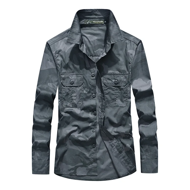 2025 Men's Camouflage Cotton Shirt, Spring Fall Long Sleeve Workwear, Military Style Casual Streetwear for Men
2025 Men's Camouflage Cotton Shirt, Spring Fall Long Sleeve Workwear, Military Style Casual Streetwear for Men