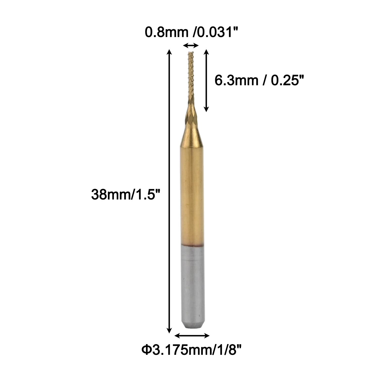 Engraving Tool CNC Router Bits For Industrial Use PCB Compatible 0.8mm Cutting Edge Diameter 1 8 Shank Diameter
Engraving Tool CNC Router Bits For Industrial Use PCB Compatible 0.8mm Cutting Edge Diameter 1 8 Shank Diameter