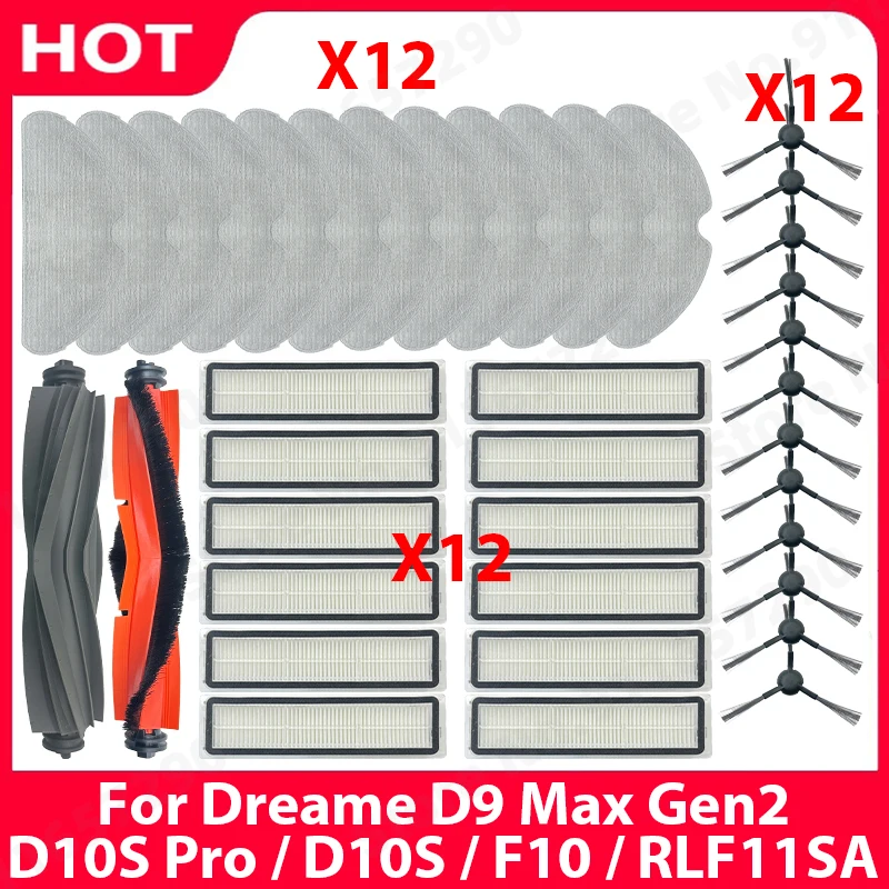 For Dreame D9 Max Gen 2 / D10S Pro / D10S / F10 / RLF11SA Spare Parts Main Brush Filter Mop Rag Accessories
For Dreame D9 Max Gen 2 / D10S Pro / D10S / F10 / RLF11SA Spare Parts Main Brush Filter Mop Rag Accessories