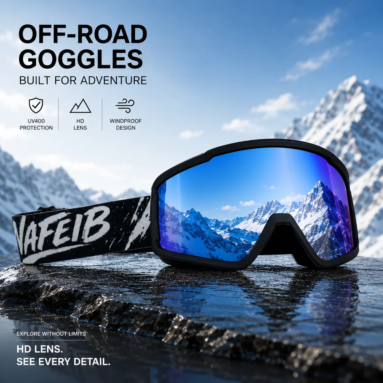 HD Lens MX ATV Motocross Goggles, Windproof Dustproof UV Protection, Outdoor Sports Goggles for Off-Road Riding Skiing Cycling
HD Lens MX ATV Motocross Goggles, Windproof Dustproof UV Protection, Outdoor Sports Goggles for Off-Road Riding Skiing Cycling