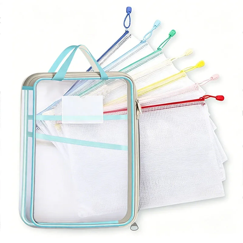 1set Transparent Handheld File Box Mesh Zipper File Packing A4 School Office Supplies Travel Storage Bags Student Stationery TMZ
1set Transparent Handheld File Box Mesh Zipper File Packing A4 School Office Supplies Travel Storage Bags Student Stationery TMZ