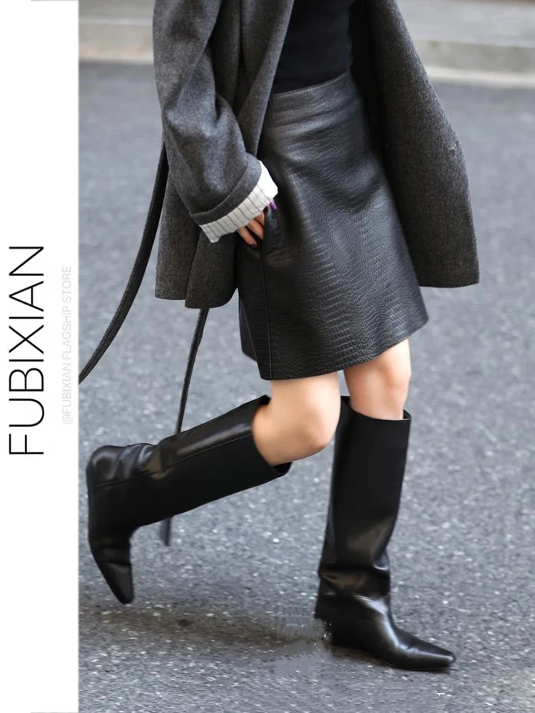 Ele Bla Leather Skirt High Waist A-Line Skirt with Crocodile Pattern Hepburn Sle Artistic ort Skirt for Women
Ele Bla Leather Skirt High Waist A-Line Skirt with Crocodile Pattern Hepburn Sle Artistic ort Skirt for Women