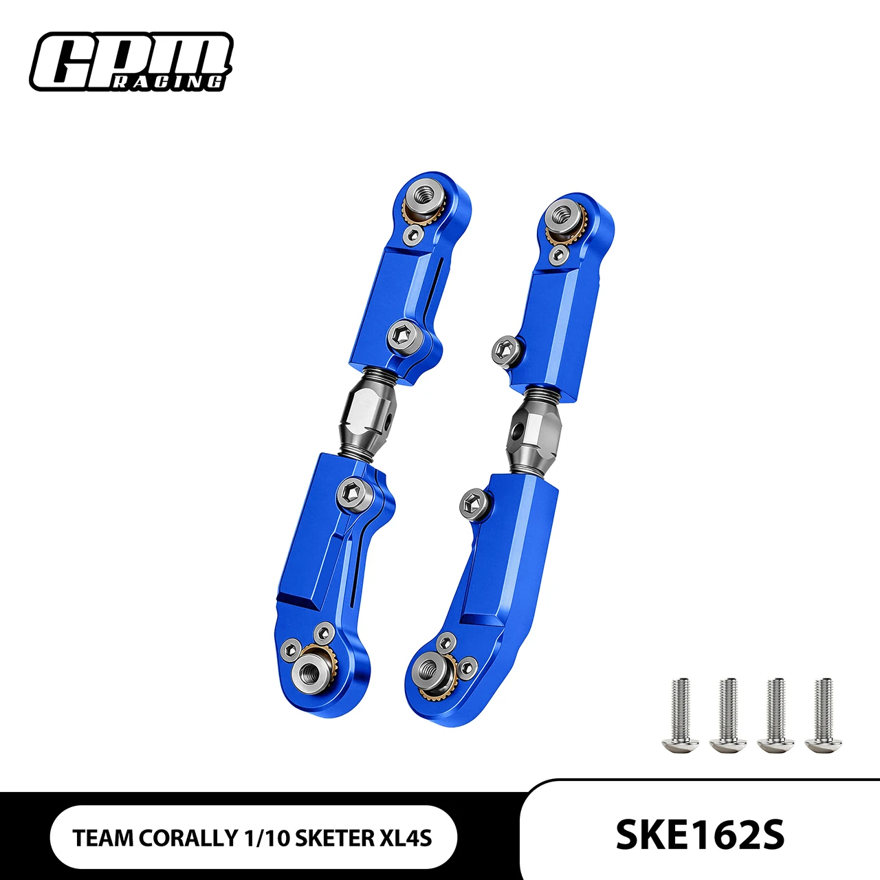 GPM ALUMINUM+STAINLESS STEEL ADJUSTABLE FRONT STEERING TIE ROD FOR TEAM CORALLY 1/10 SKETER XL4S
GPM ALUMINUM+STAINLESS STEEL ADJUSTABLE FRONT STEERING TIE ROD FOR TEAM CORALLY 1/10 SKETER XL4S