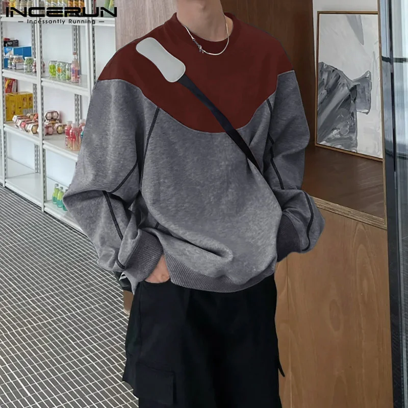Fashion Casual Style Tops INCERUN New Men Patchwork Color Block Design Pullovers Male Streetwear Long Sleeved Hoodies S-5XL 2024
Fashion Casual Style Tops INCERUN New Men Patchwork Color Block Design Pullovers Male Streetwear Long Sleeved Hoodies S-5XL 2024