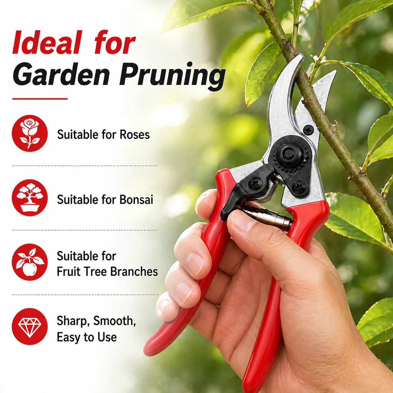 SK5 Steel Pruning Shears Heavy Duty Bypass Secateurs Labor Saving Tree Branch Cutter Anti-slip Handle Garden Tool for Fruit
SK5 Steel Pruning Shears Heavy Duty Bypass Secateurs Labor Saving Tree Branch Cutter Anti-slip Handle Garden Tool for Fruit