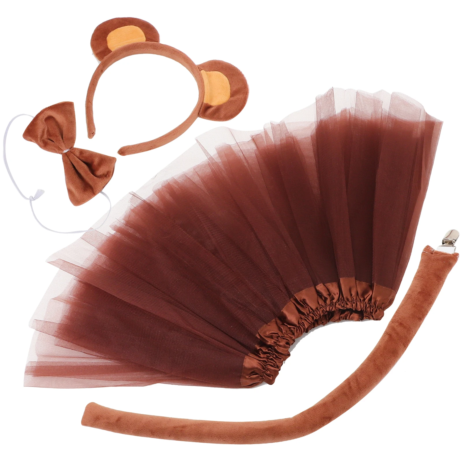 Bear Ear Headband Coffee Brown Tutu Skirt Costume Set Adjustable Headgear Tail Bowtie Party Accessories Girls Cosplay
Bear Ear Headband Coffee Brown Tutu Skirt Costume Set Adjustable Headgear Tail Bowtie Party Accessories Girls Cosplay