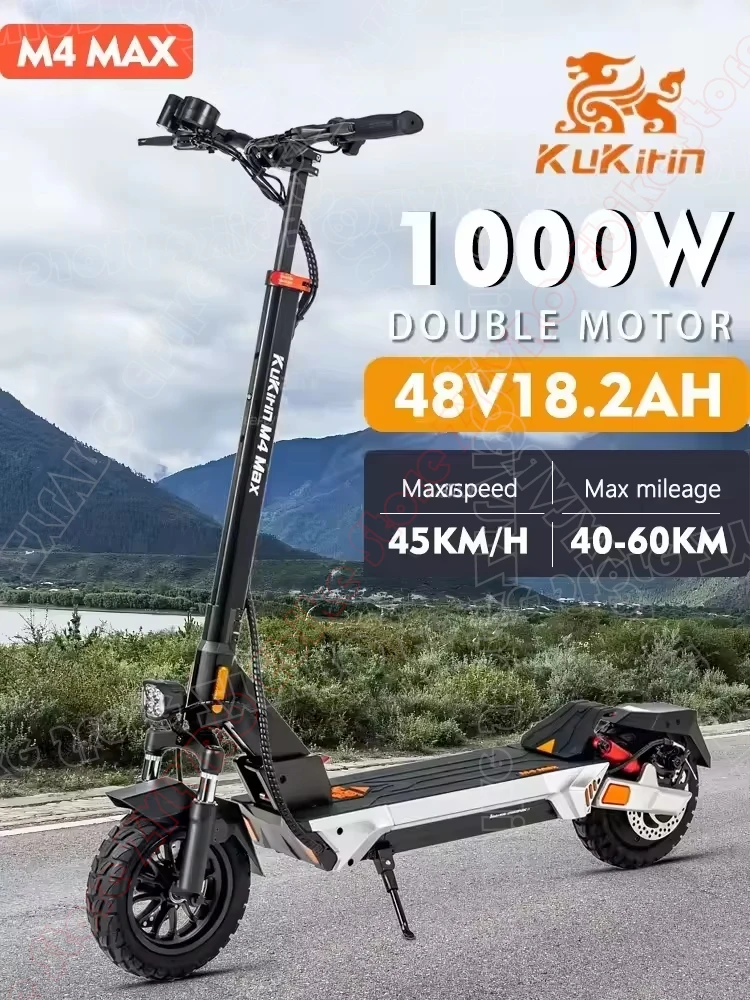 2026 Eu New 800W KuKirin M4 Max 48V18.2Ah Hub Motor Electric Scooter 10inch tire 45KM/H Range 64KM With LED Display screen
2026 Eu New 800W KuKirin M4 Max 48V18.2Ah Hub Motor Electric Scooter 10inch tire 45KM/H Range 64KM With LED Display screen