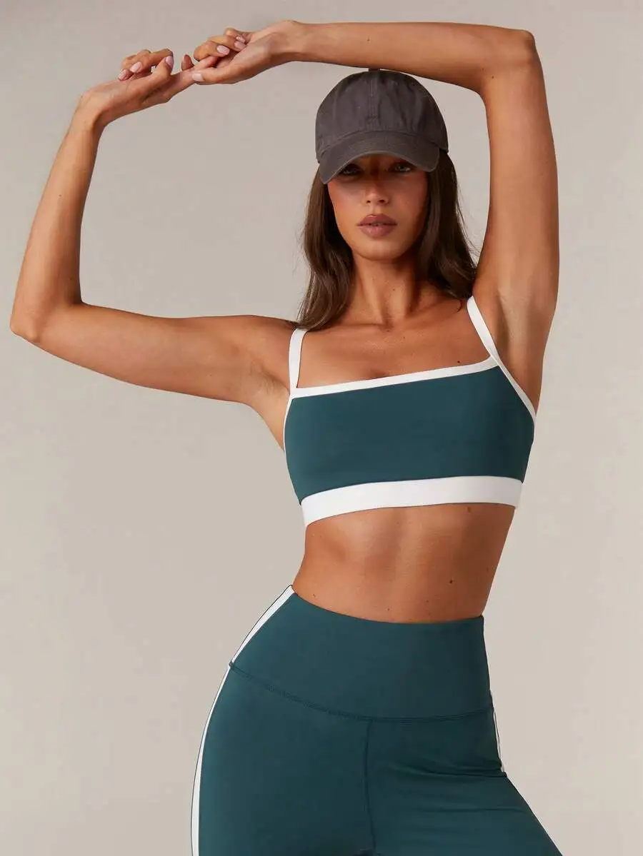 Women Dark Green Contrast Pilates Yoga Sports Bra And Leggings Set Athleisure
Women Dark Green Contrast Pilates Yoga Sports Bra And Leggings Set Athleisure