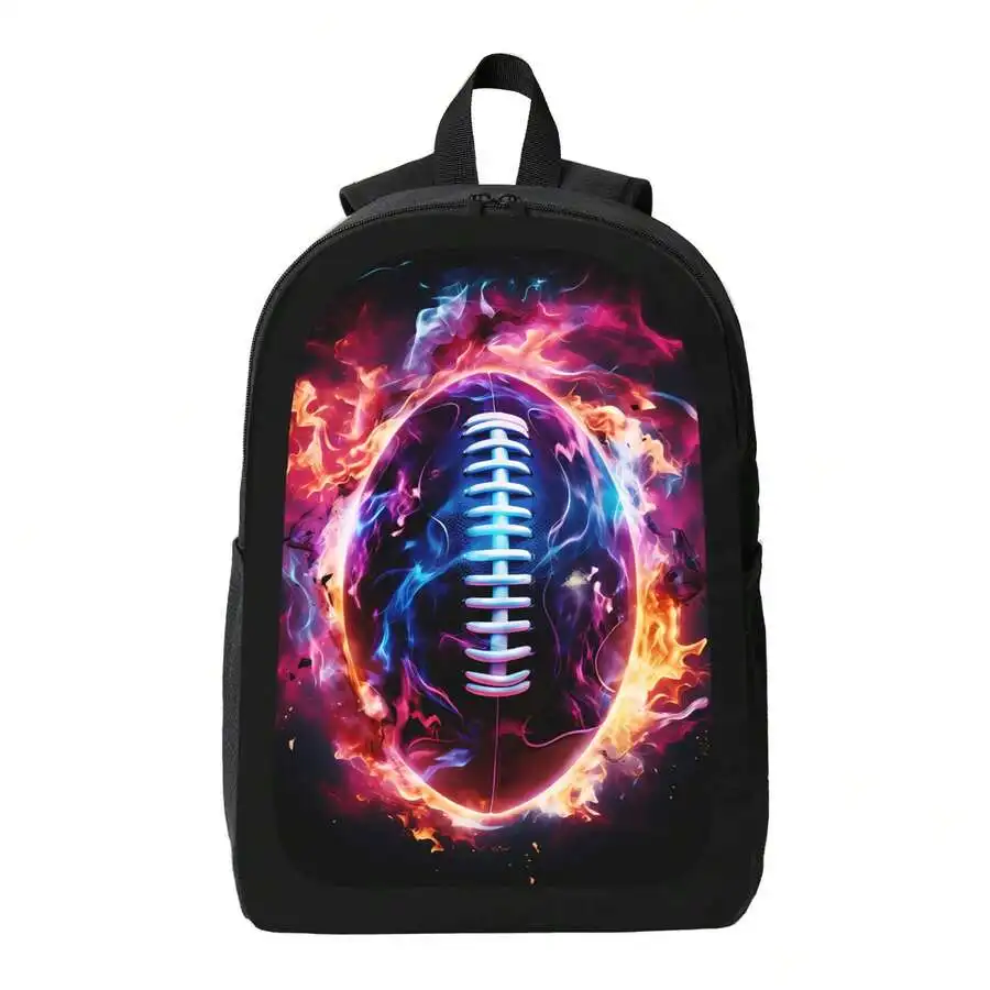 Flame Football Print Backpack For Adults Sport School Bag
Flame Football Print Backpack For Adults Sport School Bag