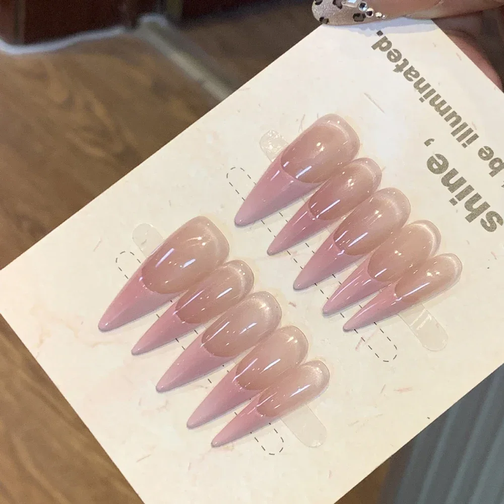 10Pcs Detachable Handmade French Artificial Nail Luxury Gold Glitter Rhinestone Cat Eyes Long Coffin Ellipse Full Cover Nail
10Pcs Detachable Handmade French Artificial Nail Luxury Gold Glitter Rhinestone Cat Eyes Long Coffin Ellipse Full Cover Nail