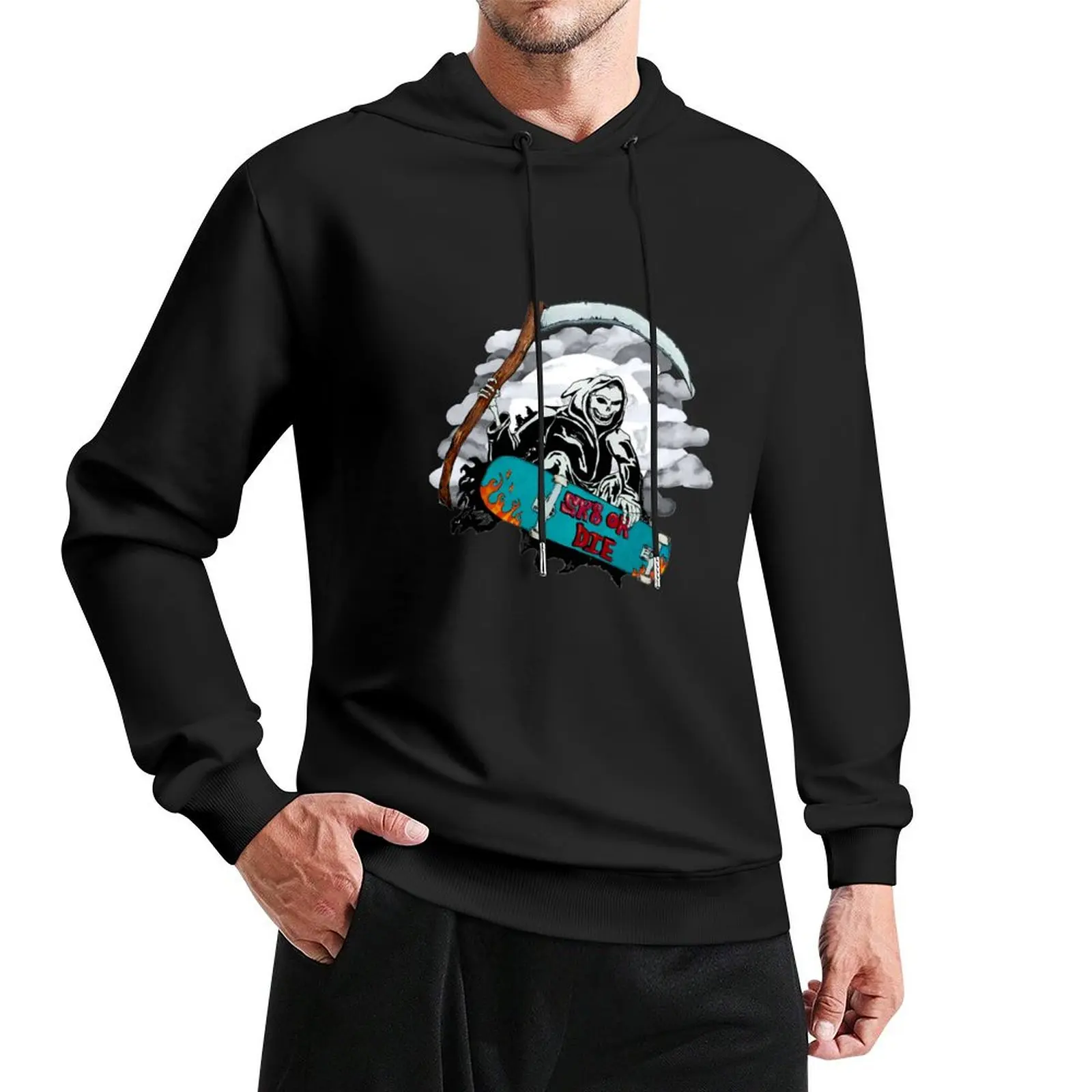 Grim Reaper: Sk8 or Die With Moon Pullover Hoodie graphic t shirts men new hooded tee
Grim Reaper: Sk8 or Die With Moon Pullover Hoodie graphic t shirts men new hooded tee