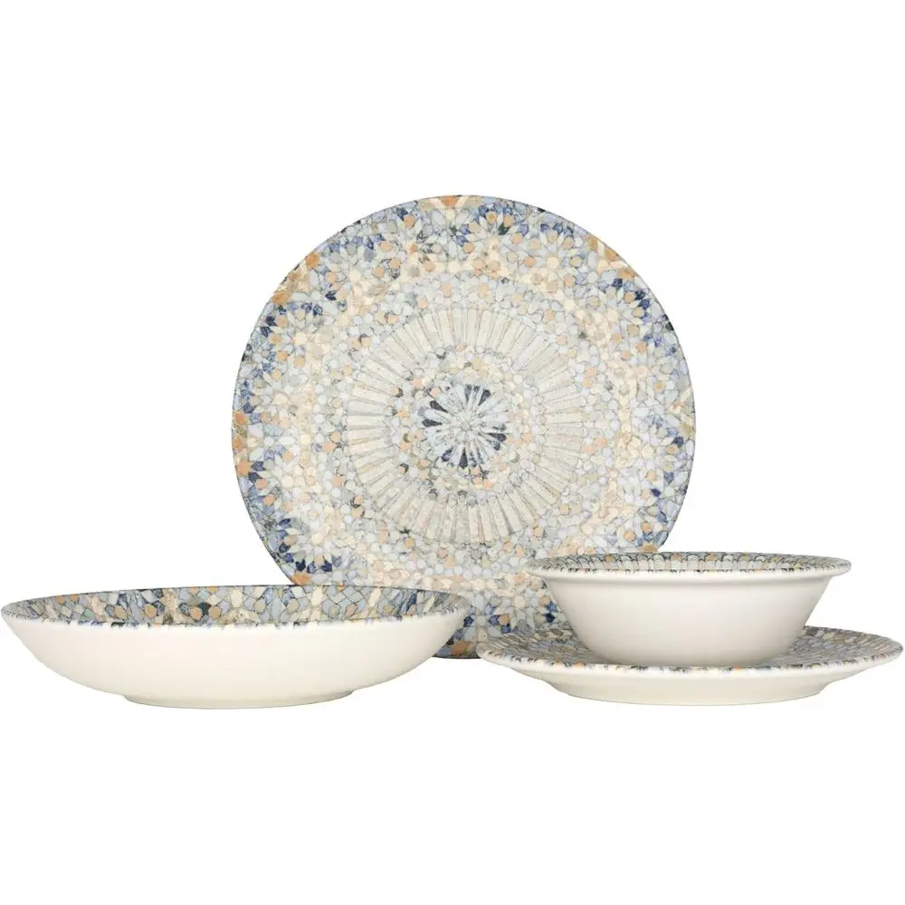 Medium 6-Person Porcelain Dinnerware Set - 24 Pieces Mosaic Design
Medium 6-Person Porcelain Dinnerware Set - 24 Pieces Mosaic Design