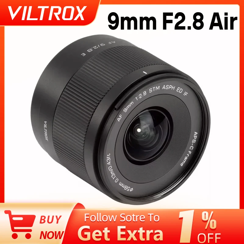 VILTROX AF 9 мм F2.8 Воздушный широкоугольный объектив с автофокусом APS-C Prime для камер Sony E ZV-E10II A7III Nikon Z Z Z50 II Z6 III Fuji XF
VILTROX AF 9 мм F2.8 Воздушный широкоугольный объектив с автофокусом APS-C Prime для камер Sony E ZV-E10II A7III Nikon Z Z Z50 II Z6 III Fuji XF