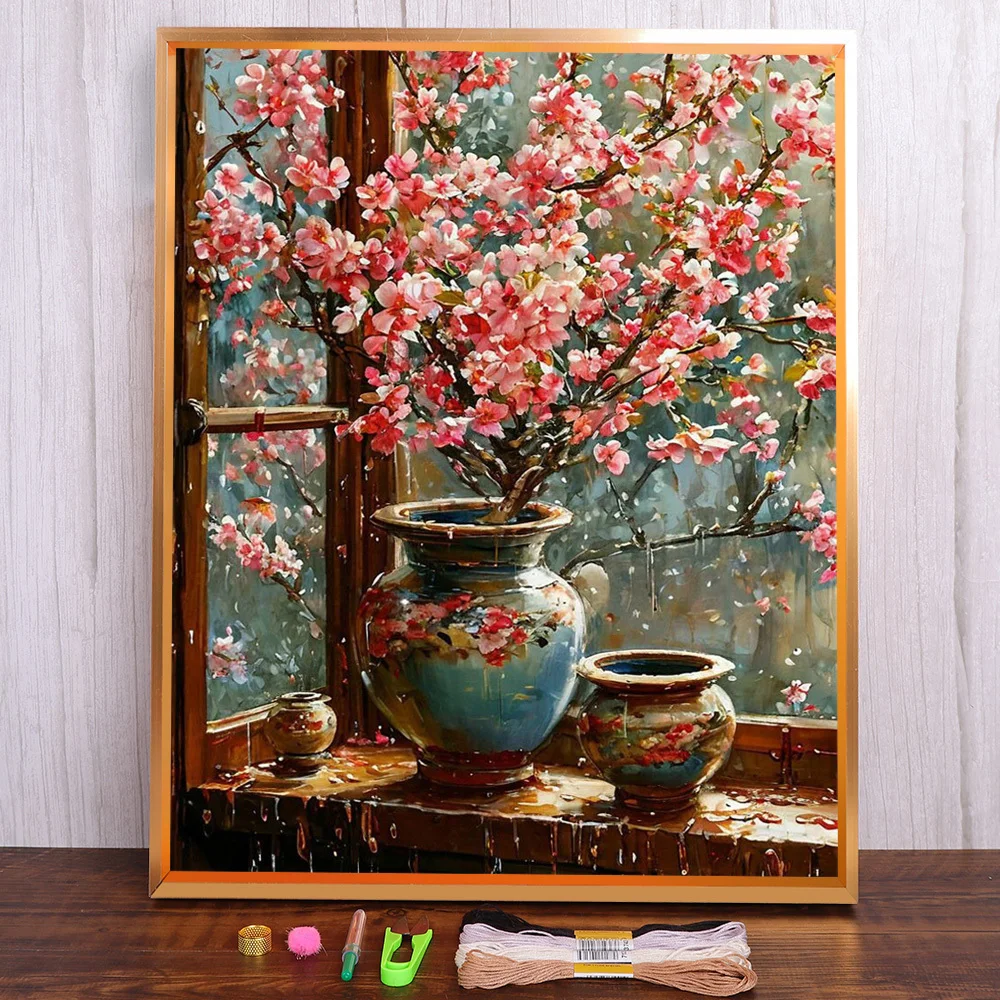 Still Life Flower Printed Cross-Stitch Complete Kit DIY Embroidery Handiwork Handicraft Craft Sewing Gift Home Decor Counted
Still Life Flower Printed Cross-Stitch Complete Kit DIY Embroidery Handiwork Handicraft Craft Sewing Gift Home Decor Counted