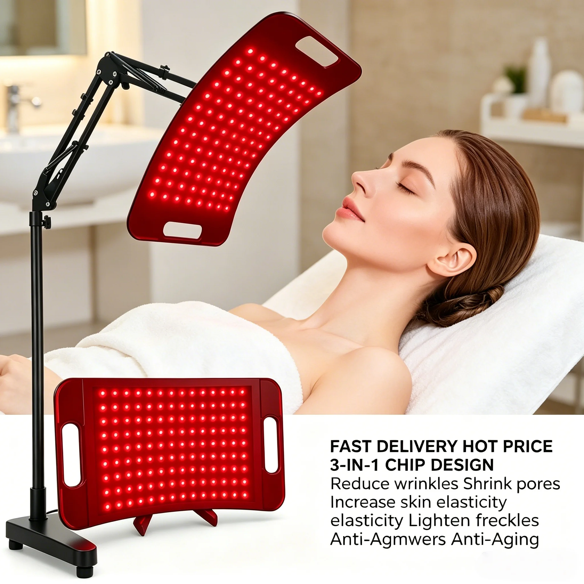660nm 850nm Red Light Lamp With Stand Infrared Light Panel Full Body Physiotherapy Beauty Device
660nm 850nm Red Light Lamp With Stand Infrared Light Panel Full Body Physiotherapy Beauty Device