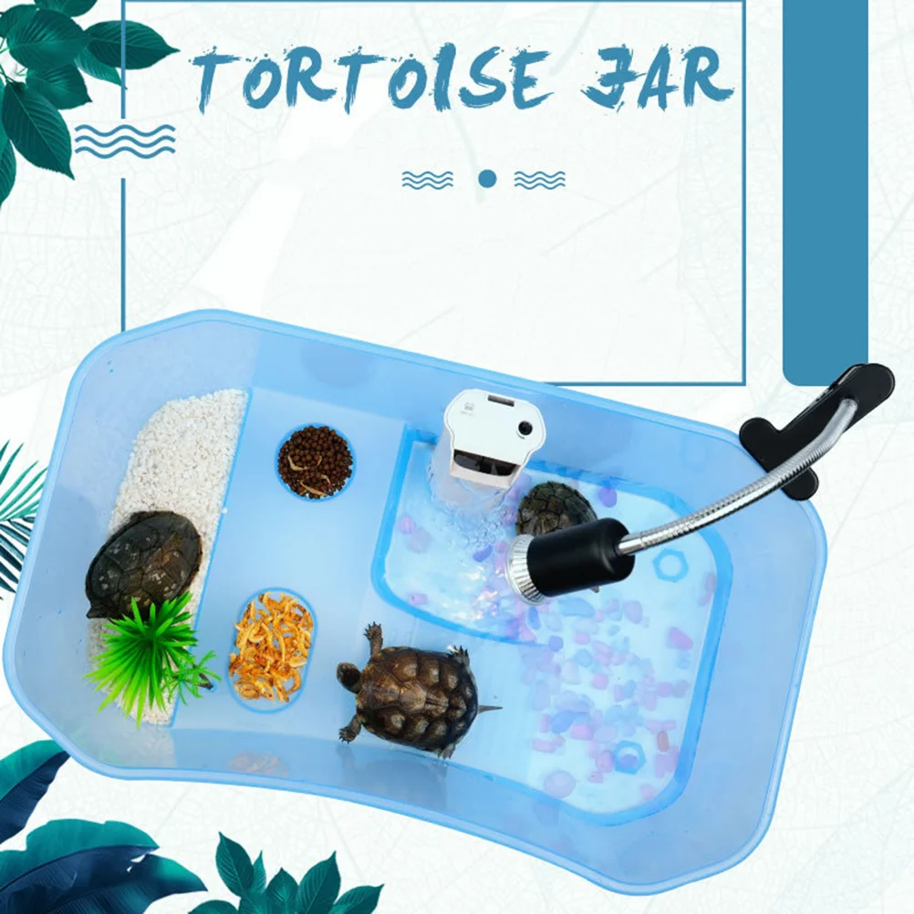 Turtle Tank With Platform Ramp Reptile Habitat Swimming Feeding Area Plastic Fish Tank For Turtles Crayfish Hermit Crabs
Turtle Tank With Platform Ramp Reptile Habitat Swimming Feeding Area Plastic Fish Tank For Turtles Crayfish Hermit Crabs