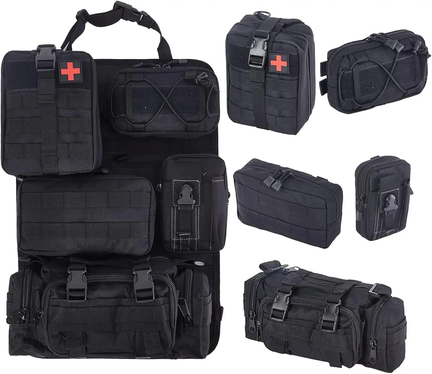 6-Pack Tactical Truck Organizer with Molle Panels for Car and SUV Back Seat Storage, Black
6-Pack Tactical Truck Organizer with Molle Panels for Car and SUV Back Seat Storage, Black
