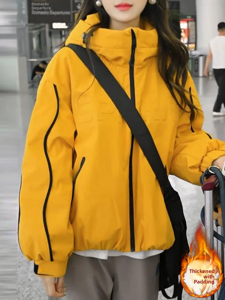 Thickened Fleece Women's Parka Coat Fashionable Winter Outerwear Hooded Ladies Windbreaker Jacket Straight Cut Long Sleeve Zi...
Thickened Fleece Women's Parka Coat Fashionable Winter Outerwear Hooded Ladies Windbreaker Jacket Straight Cut Long Sleeve Zi...