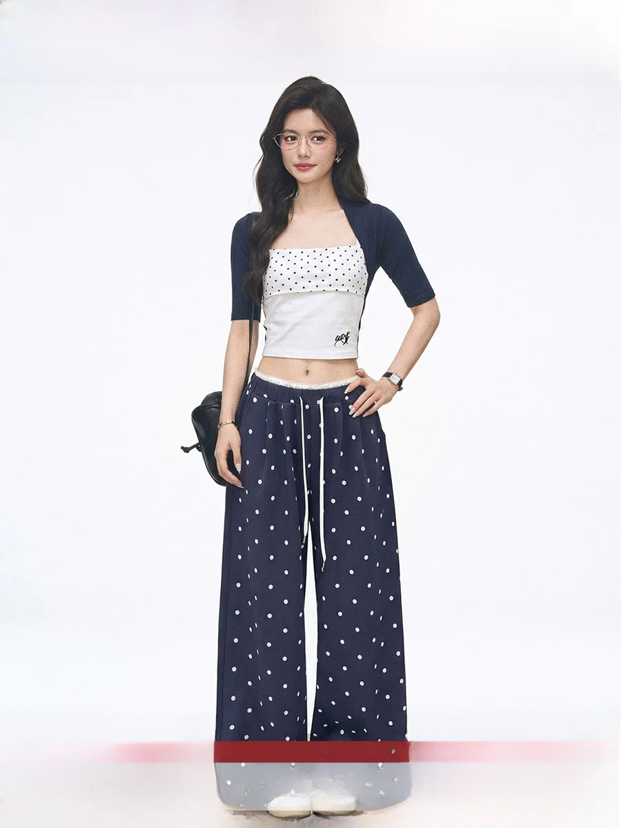 WESTAYONE 520 New Polka Dot Print Midi Sleeve Women's Top Korean Style Short Sleeve Sweatpants Fashion Set High Elasticity Lo...
WESTAYONE 520 New Polka Dot Print Midi Sleeve Women's Top Korean Style Short Sleeve Sweatpants Fashion Set High Elasticity Lo...