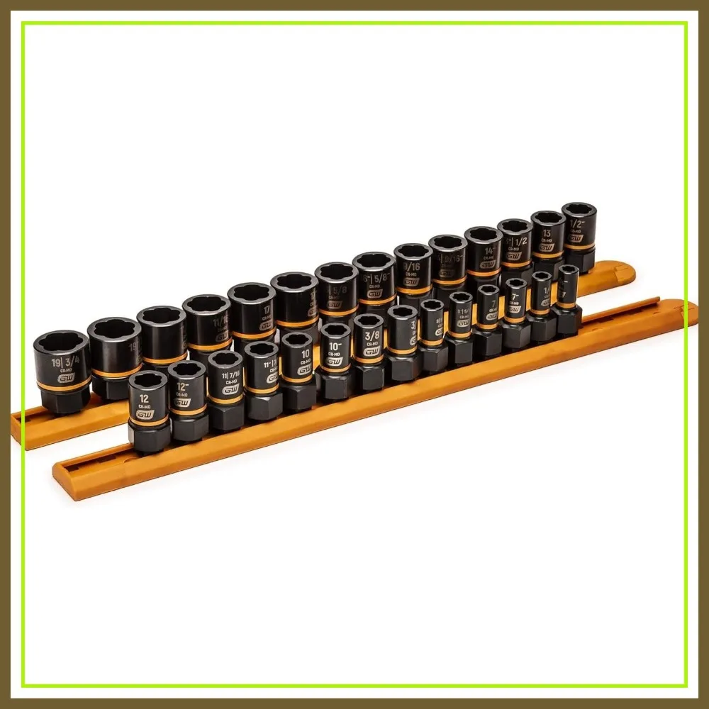 28 Pc. 1/4" & 3/8" Drive Bolt Biter™ Impact Extraction Socket Set - 84784
28 Pc. 1/4" & 3/8" Drive Bolt Biter™ Impact Extraction Socket Set - 84784