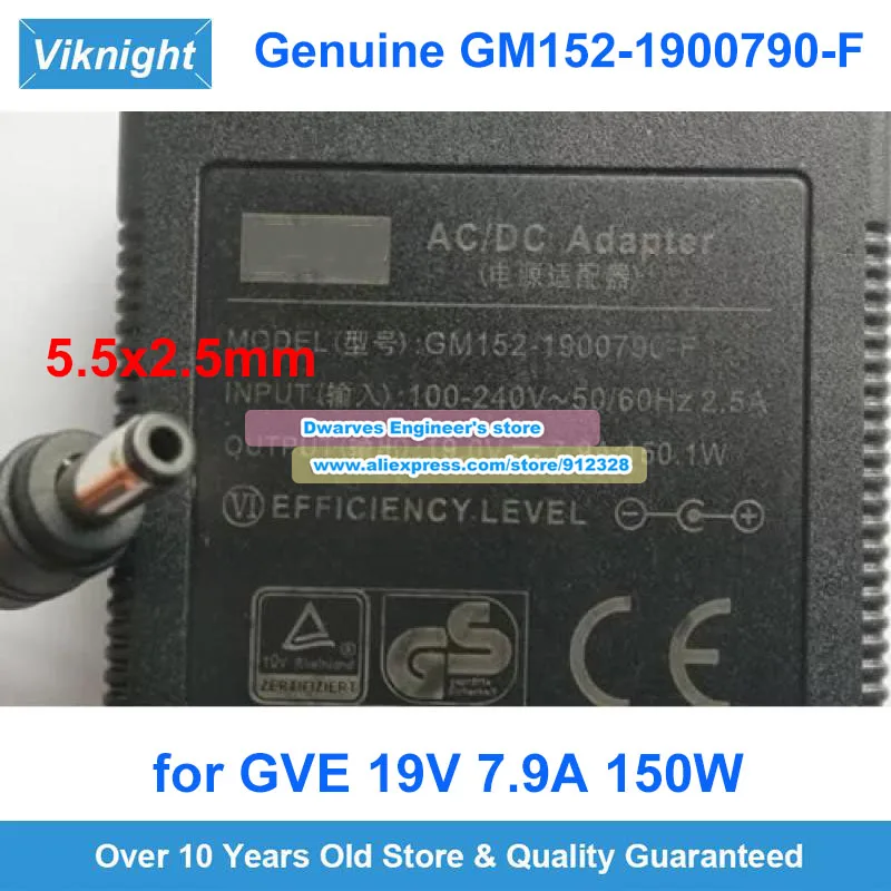 Оригинальный GVE GM152- 1900790 -F Адаптер переменного тока 19 В 7,9 А 150 Вт Адаптер питания 5,5x2,5 мм
Оригинальный GVE GM152- 1900790 -F Адаптер переменного тока 19 В 7,9 А 150 Вт Адаптер питания 5,5x2,5 мм