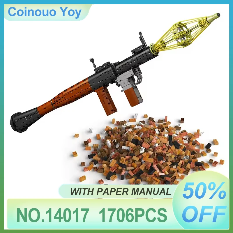 Boys Building Block Gun 14017 Model Educational DIY Toys RPG Rocket Launcher Building Set Kid Birthday Collectible Chrismas Gift
Boys Building Block Gun 14017 Model Educational DIY Toys RPG Rocket Launcher Building Set Kid Birthday Collectible Chrismas Gift