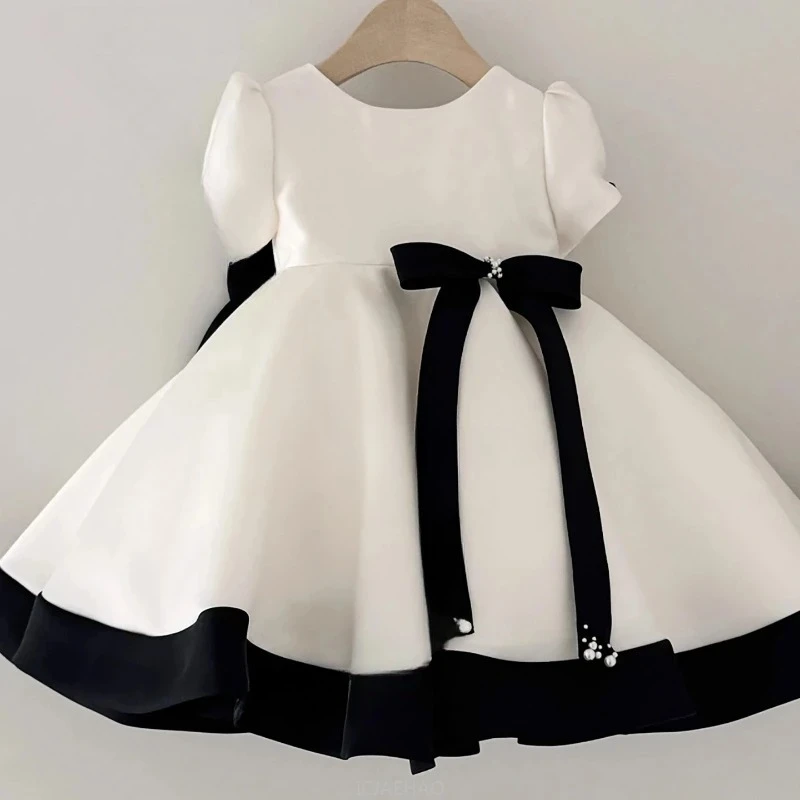 Baby Girl Princess Bow Pearl Silk Dress White Clothing Infant Toddler Vintage Vestido Wedding Party Birthday Baby Clothes 1-14Y
Baby Girl Princess Bow Pearl Silk Dress White Clothing Infant Toddler Vintage Vestido Wedding Party Birthday Baby Clothes 1-14Y